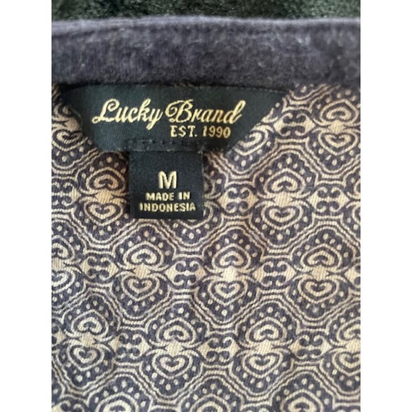 Lucky Brand Size Medium Women's Blouse Blue Pullover‎ - Picture 4 of 4